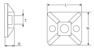 SELF-ADHESIVE TIE MOUNT