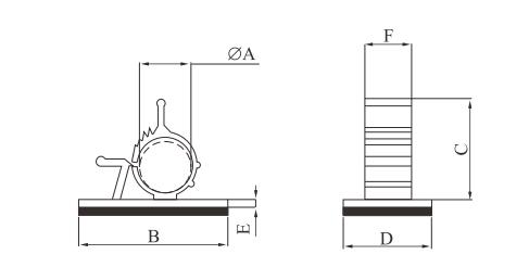 SELF-ADHESIVE ADJUSTABLE CABLE CLAMP