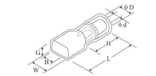 FULLY INSULATED FEMALE CONNECTOR