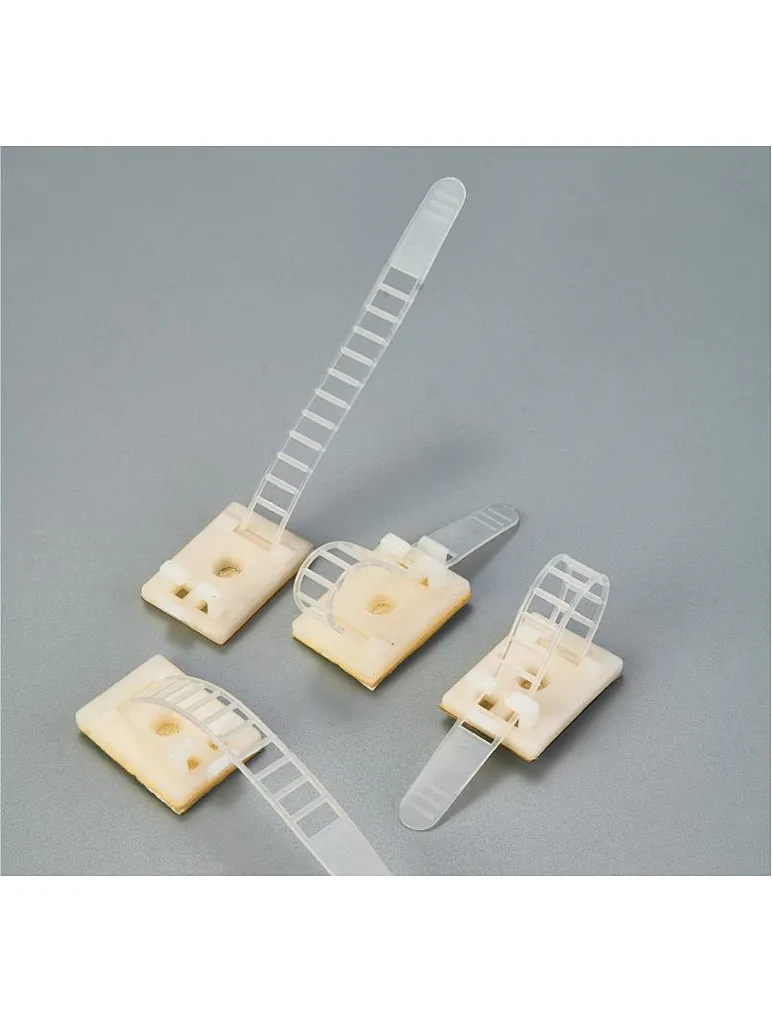 Self-Adhesive Adjustable Cable Clamps